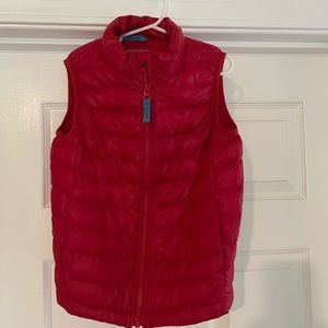 Primary Red puffer vest kids size 6-7